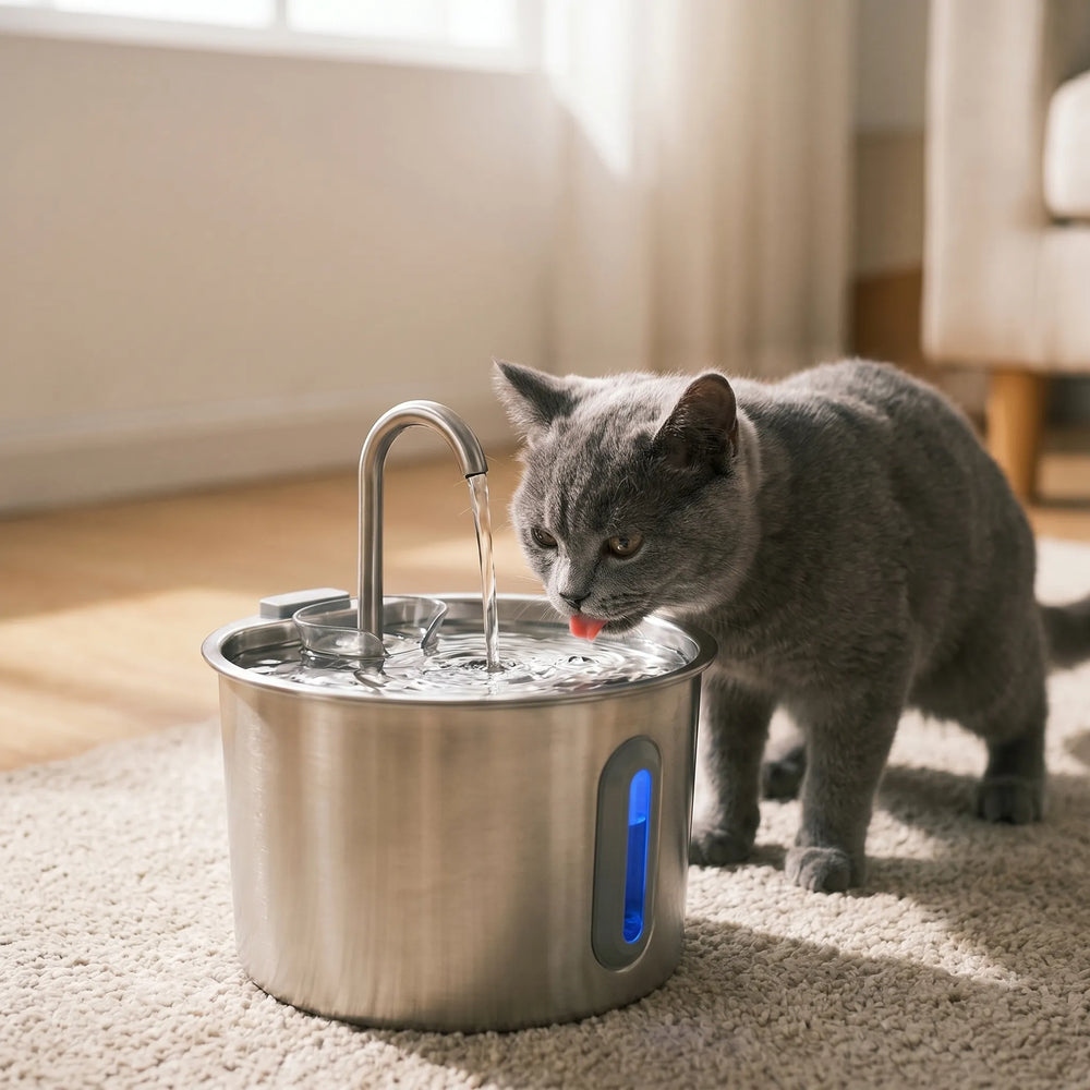 Zylinderförmiger Trinkbrunnen -  Flowpet